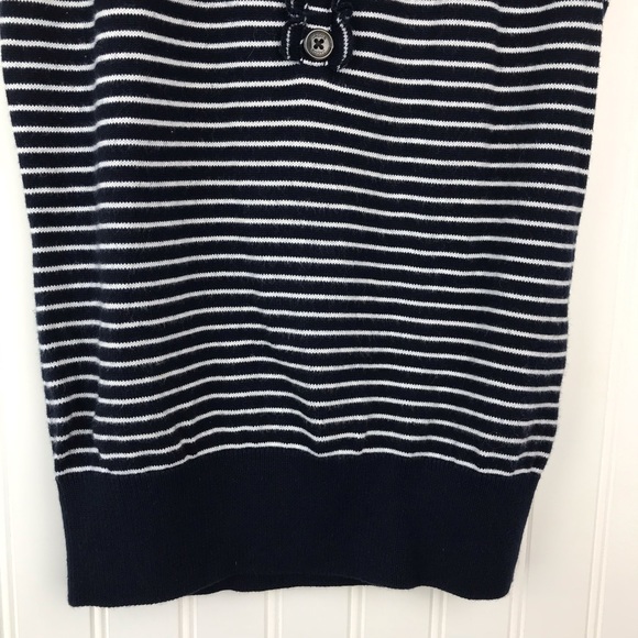 JACOB Sleeveless Cotton Knit TOP, Navy Stripes - Picture 5 of 8